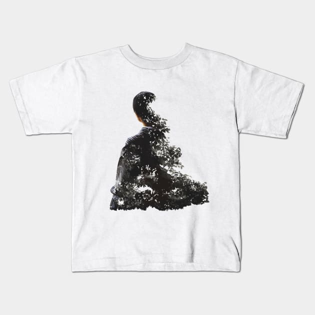 Tree Shape Kids T-Shirt by Liuk